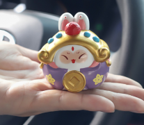 国潮兔儿爷创意礼物市集车载内饰树脂中控台汽车摆件